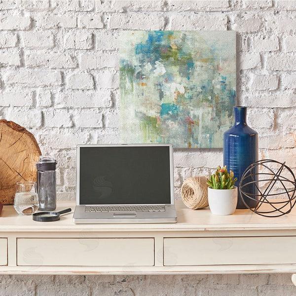 Stupell Industries Lisa Ridgers | Modern Earth Tone Abstraction Busy Blue Green Wall Art
