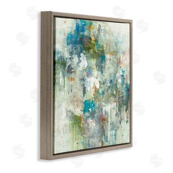 Stupell Industries Lisa Ridgers | Modern Earth Tone Abstraction Busy Blue Green Wall Art