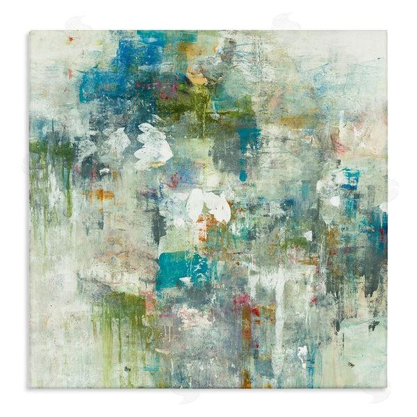 stupell industries Lisa Ridgers | Modern Earth Tone Abstraction Busy Blue Green Wall Art