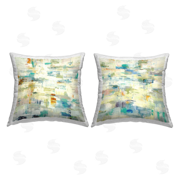 Stupell Industries Lisa Ridgers | Modern Hatched Abstraction Printed Throw Pillow Set