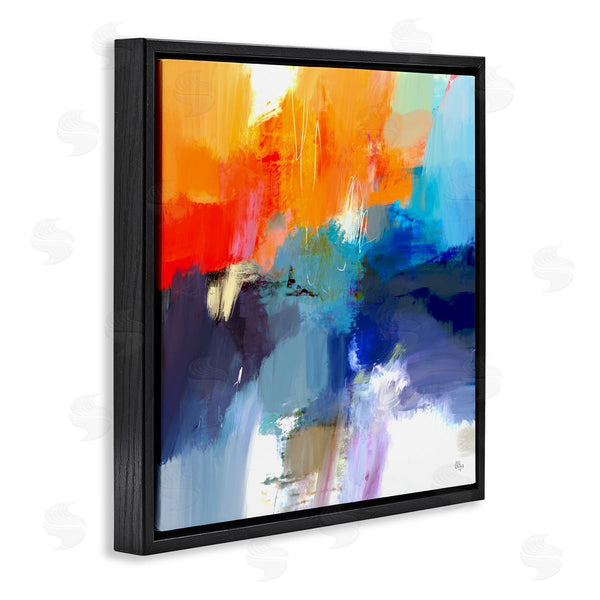 Stupell Industries Lisa Ridgers | Orange & Blue Abstraction Wall Art