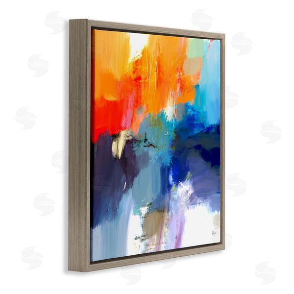 Stupell Industries Lisa Ridgers | Orange & Blue Abstraction Wall Art