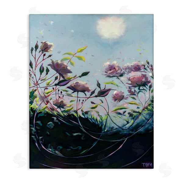 stupell industries Lisa Timmerman | Surreal Intertwining Flower Stems Modern Sky Landscape Wall Art