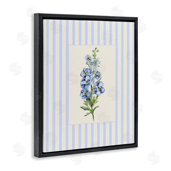 Stupell Industries Lisa Wehmeyer | Blue Stripe Larkspur Wall Art