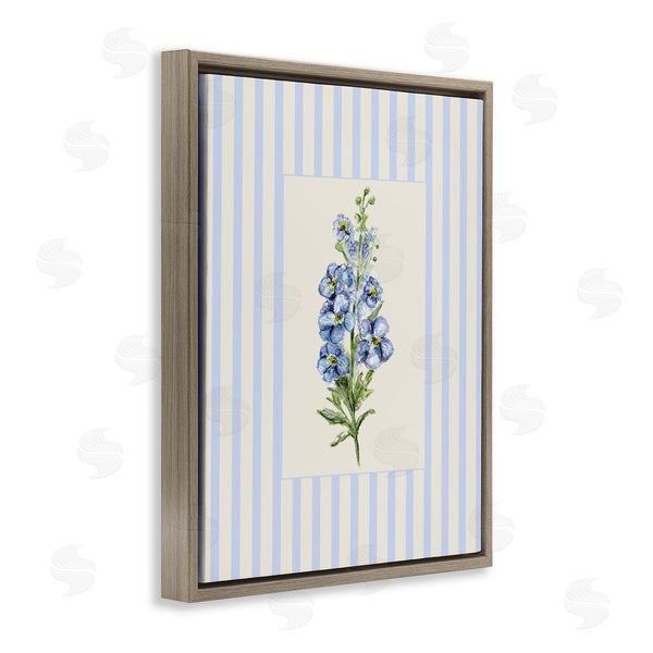 Stupell Industries Lisa Wehmeyer | Blue Stripe Larkspur Wall Art