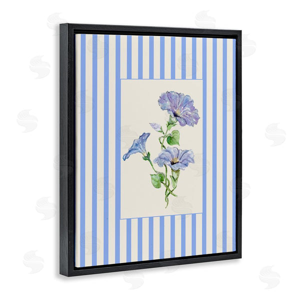 Stupell Industries Lisa Wehmeyer | Blue Stripe Morning Glory Wall Art