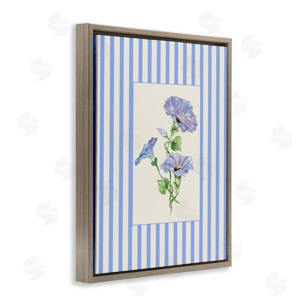 Stupell Industries Lisa Wehmeyer | Blue Stripe Morning Glory Wall Art