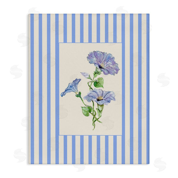 stupell industries Lisa Wehmeyer | Blue Stripe Morning Glory Wall Art