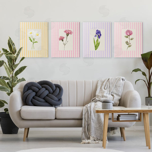 Stupell Industries Lisa Wehmeyer | Cottage Stripe Sprigs Wall Art