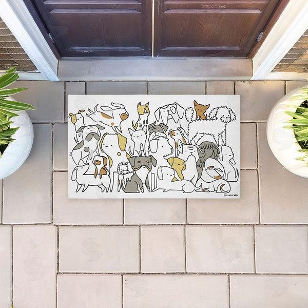 Stupell Industries Lisa Wehmeyer | Eclectic Dog Breeds Non-Woven Door Mat
