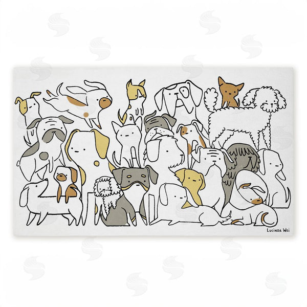 stupell industries Lisa Wehmeyer | Eclectic Dog Breeds Non-Woven Door Mat