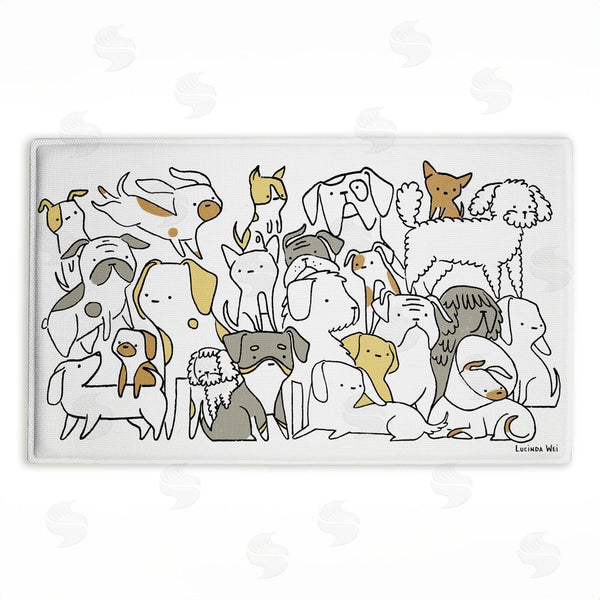 stupell industries Lisa Wehmeyer | Eclectic Dog Breeds Plush Bath Mat