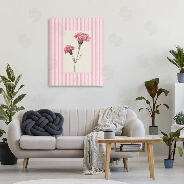 Stupell Industries Lisa Wehmeyer | Pink Stripe Carnation Wall Art