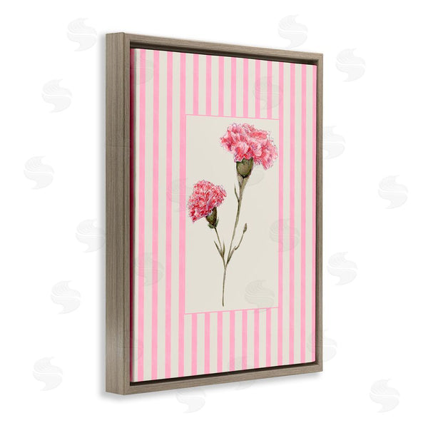 Stupell Industries Lisa Wehmeyer | Pink Stripe Carnation Wall Art