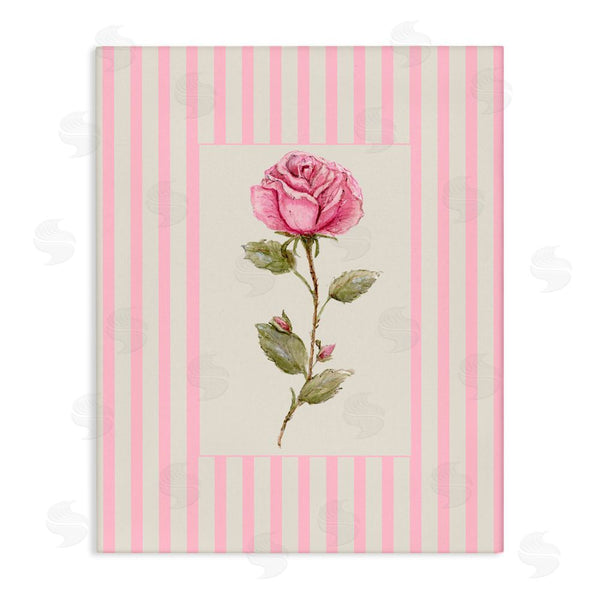 stupell industries Lisa Wehmeyer | Pink Stripe Rose Wall Art