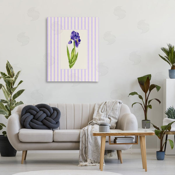 Stupell Industries Lisa Wehmeyer | Purple Stripe Iris Wall Art