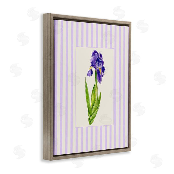 Stupell Industries Lisa Wehmeyer | Purple Stripe Iris Wall Art
