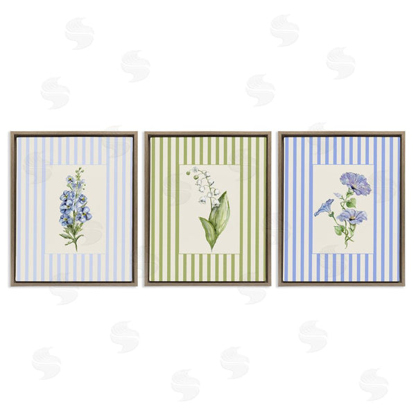 Stupell Industries Lisa Wehmeyer | Soft Stripe Cottage Blooms Wall Art