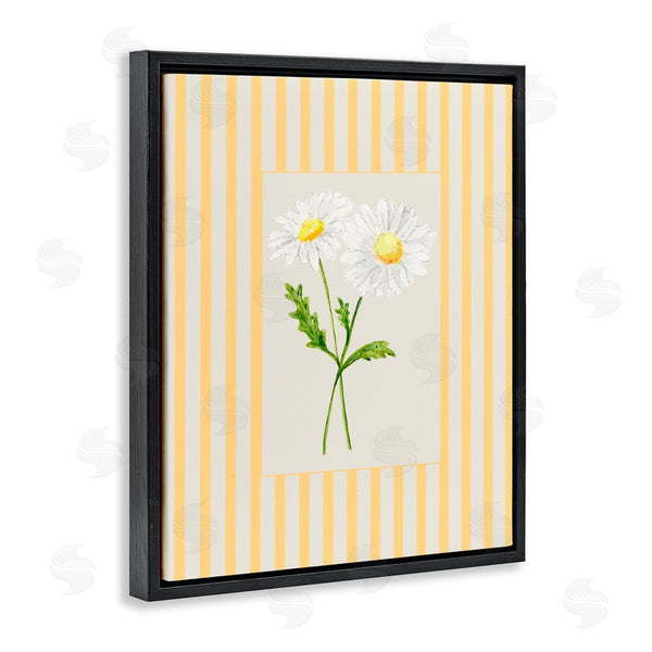 Stupell Industries Lisa Wehmeyer | Yellow Stripe Daisy Wall Art