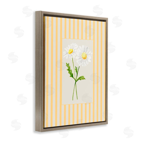 Stupell Industries Lisa Wehmeyer | Yellow Stripe Daisy Wall Art