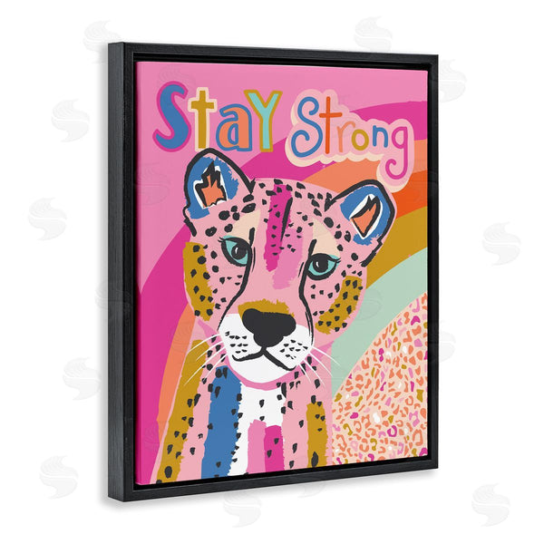 Stupell Industries Lisa Whitebutton | Stay Strong Patterned Cheetah