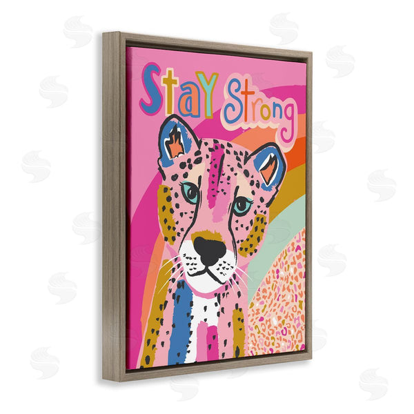 Stupell Industries Lisa Whitebutton | Stay Strong Patterned Cheetah