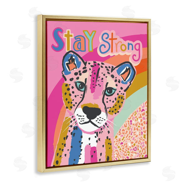 Stupell Industries Lisa Whitebutton | Stay Strong Patterned Cheetah
