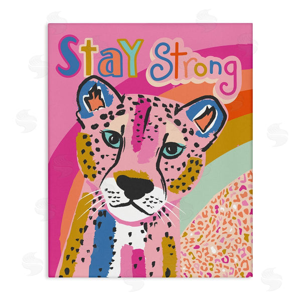 stupell industries Lisa Whitebutton | Stay Strong Patterned Cheetah