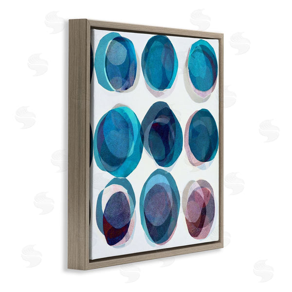 Stupell Industries Lisa Zinner | Blue Layered Opaque Circular Pattern Wall Art
