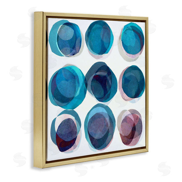 Stupell Industries Lisa Zinner | Blue Layered Opaque Circular Pattern Wall Art