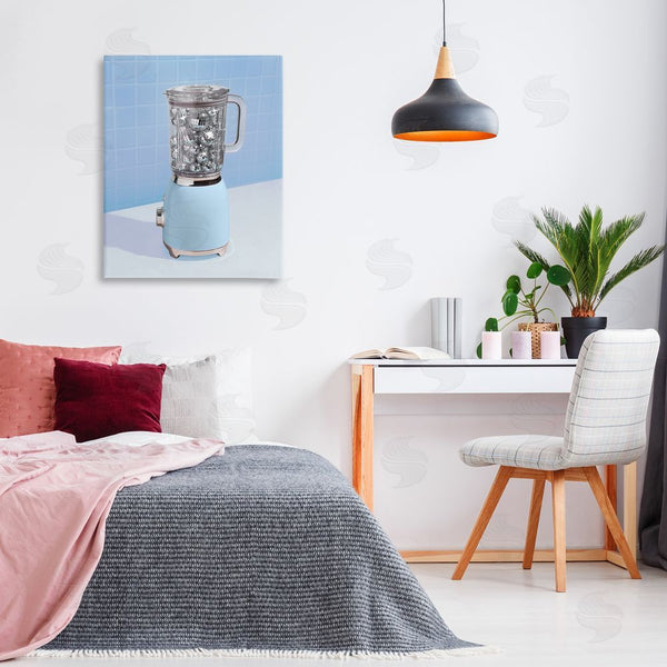 Stupell Industries LISH Creative | Blue Retro Disco Blender Wall Art