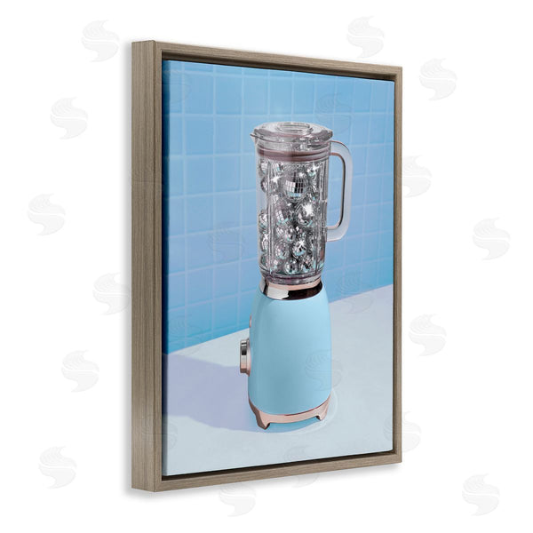 Stupell Industries LISH Creative | Blue Retro Disco Blender Wall Art