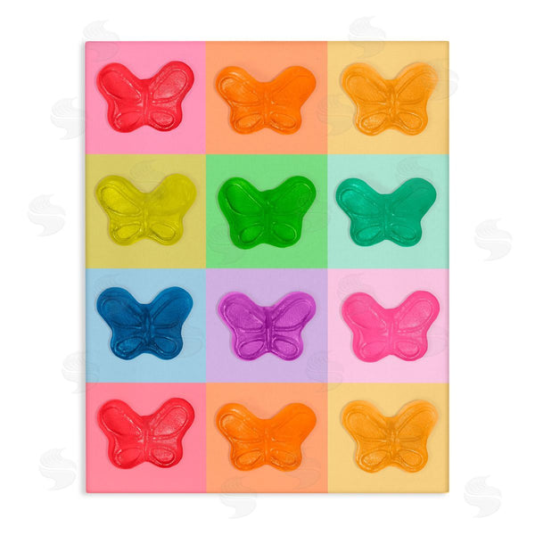 stupell industries LISH Creative | Candy Butterfly Rainbow Wall Art