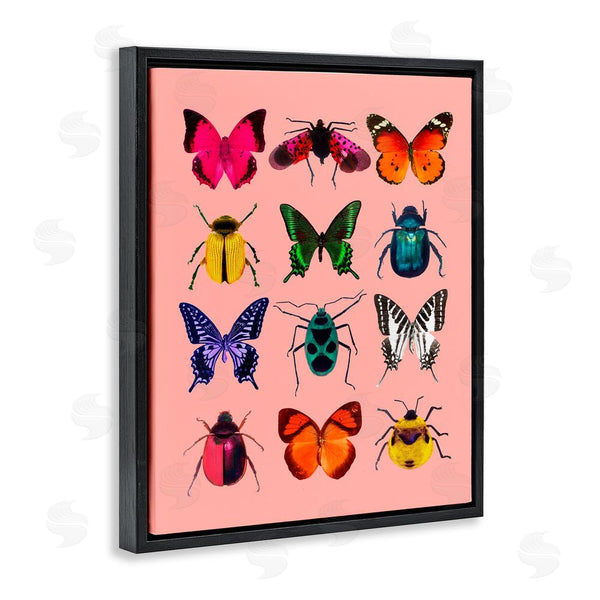 Stupell Industries LISH Creative | Colorful Bug Species On Pink Wall Art