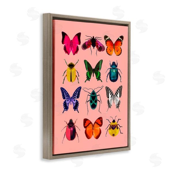 Stupell Industries LISH Creative | Colorful Bug Species On Pink Wall Art