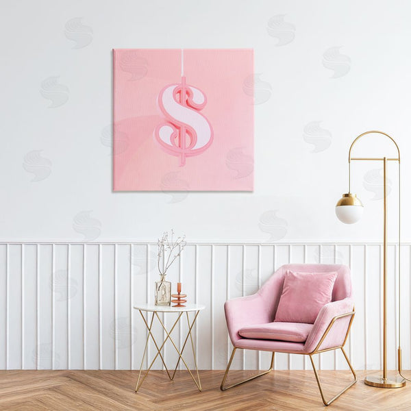 Stupell Industries LISH Creative | Pink Pastel Dollar Sign Wall Art