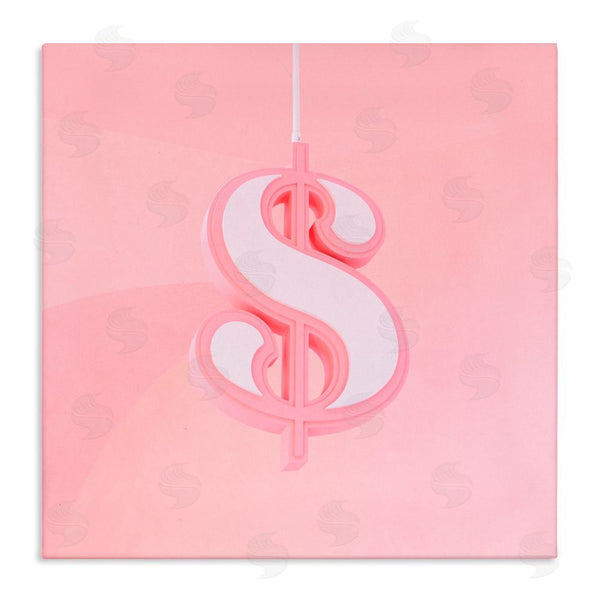 stupell industries LISH Creative | Pink Pastel Dollar Sign Wall Art