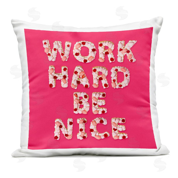 Stupell Industries LISH Creative | Work Hard Be Nice Printed Throw Pillow