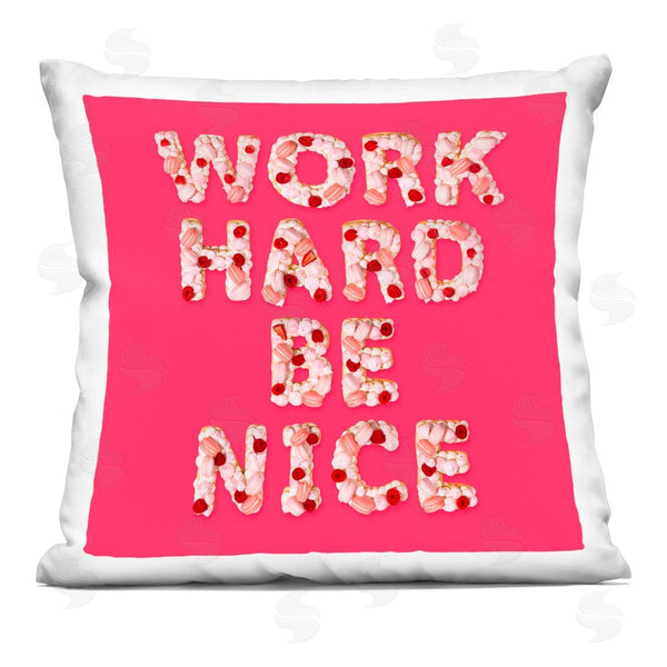stupell industries LISH Creative | Work Hard Be Nice Printed Throw Pillow