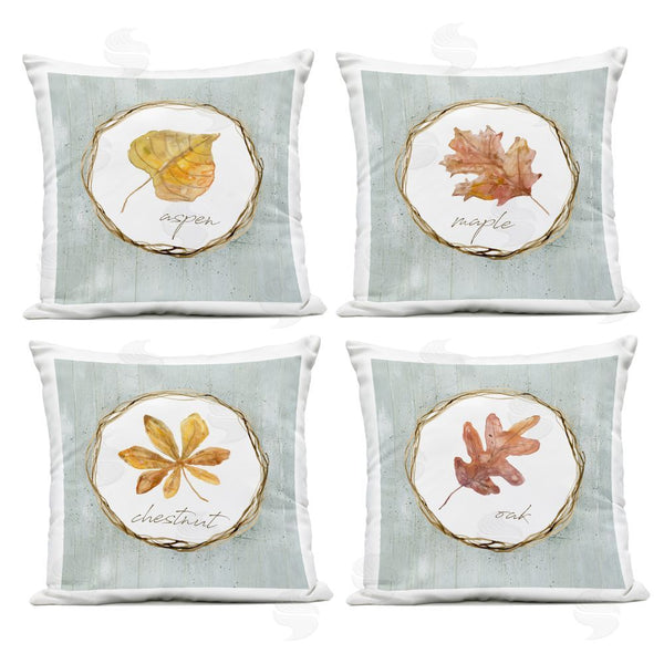 Stupell Industries Livi And Finn | Autumn Memories Foliage Leaves Printed Throw Pillow Set