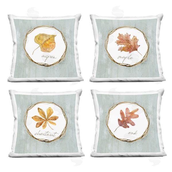 stupell industries Livi and Finn | Autumn Memories Foliage Leaves Printed Throw Pillow Set