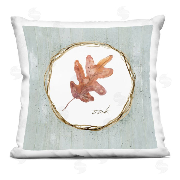stupell industries Livi and Finn | Autumn Memories Oak Leaf Printed Throw Pillow