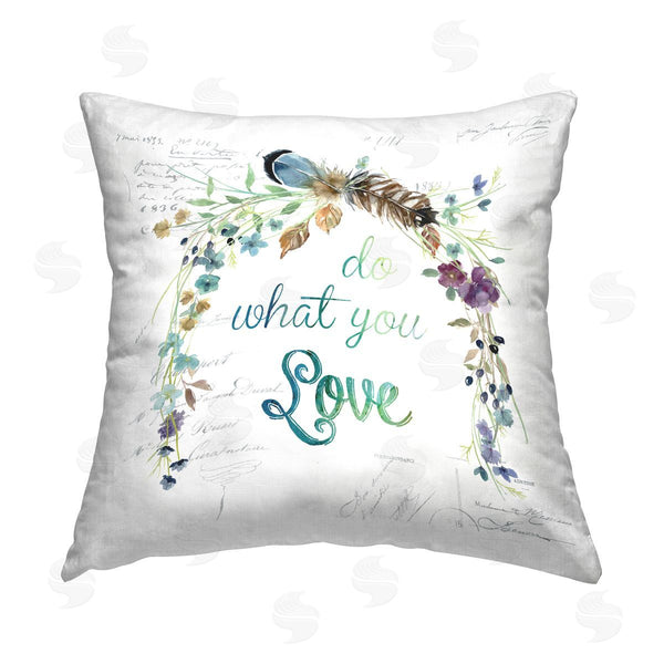 stupell industries Livi and Finn | Do What You Love Phrase Printed Throw Pillow