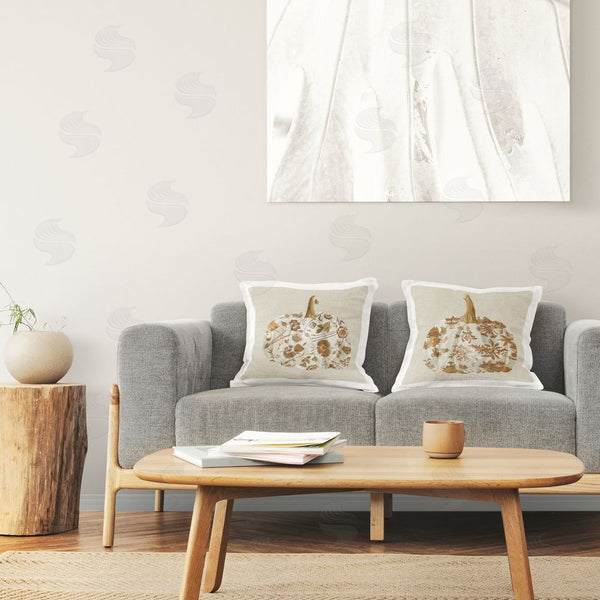 Stupell Industries Livi And Finn | Foliage Patterned Pumpkins Printed Throw Pillow