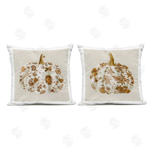 Stupell Industries Livi And Finn | Foliage Patterned Pumpkins Printed Throw Pillow