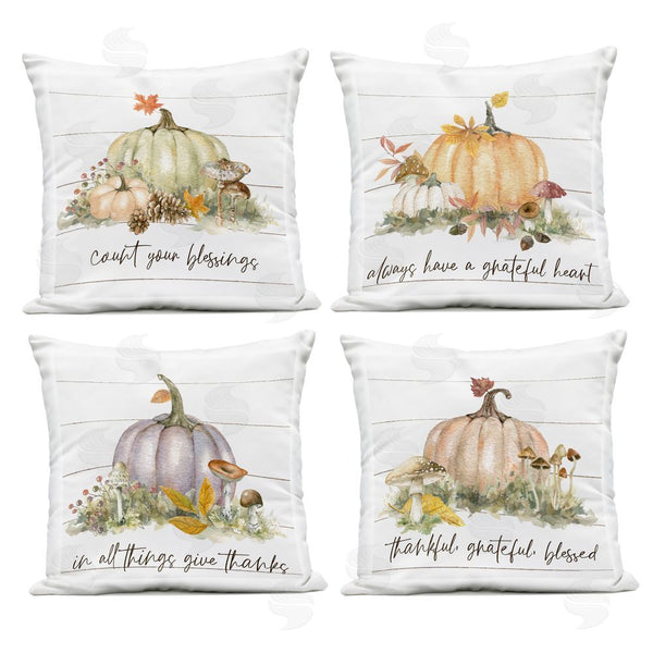 Stupell Industries Livi And Finn | Inspiring Woodland Harvest Words Printed Throw Pillow Set