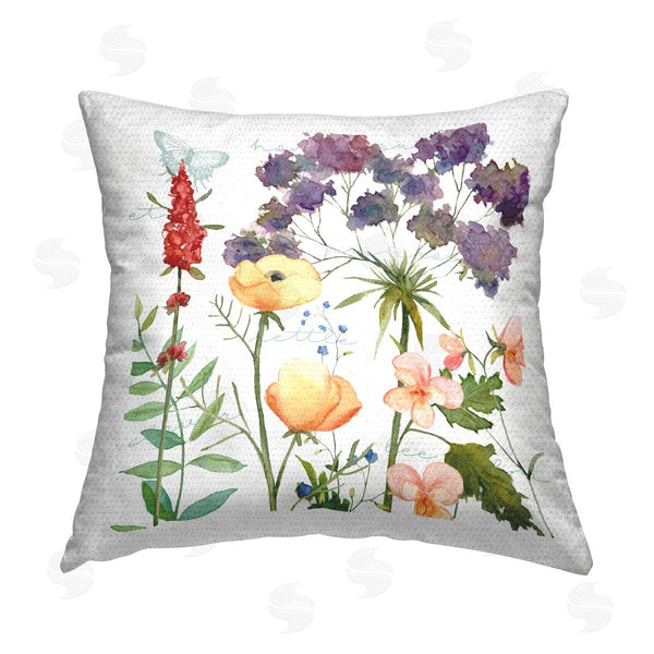 Stupell Industries Livi And Finn | Mixed Garden Flowers Printed Throw Pillow