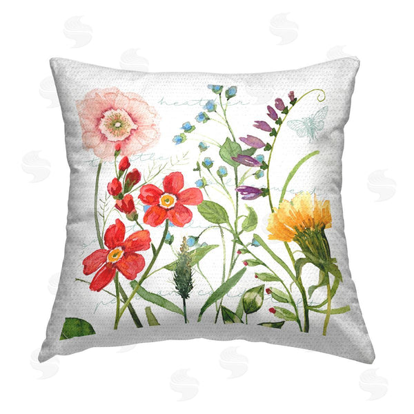 Stupell Industries Livi And Finn | Spring Garden Florals Printed Throw Pillow