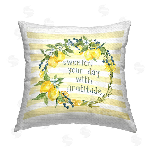Stupell Industries Livi And Finn | Sweeten Your Day Phrase Printed Throw Pillow