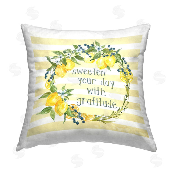 stupell industries Livi and Finn | Sweeten Your Day Phrase Printed Throw Pillow